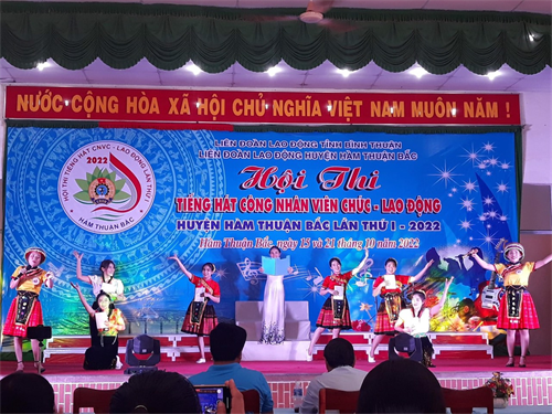 Khai mạc Hội thi Tiếng hát CNVC-LĐ huyện Hàm Thuận Bắc lần thứ I, năm 2022